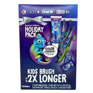 Crest + Oral B Toothbrush Toothpaste Special Edition Kids Gift Set